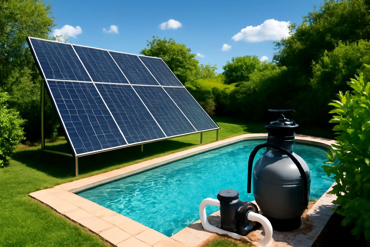 solar panel to run pool pump