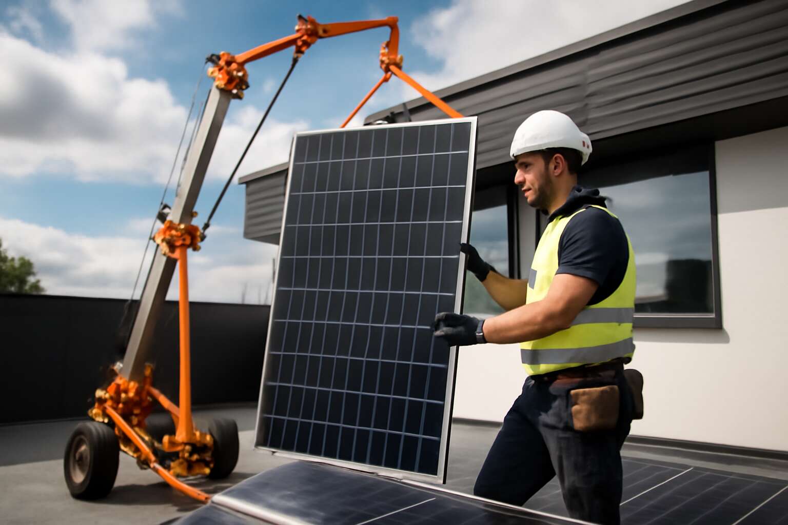 solar panel hoist
