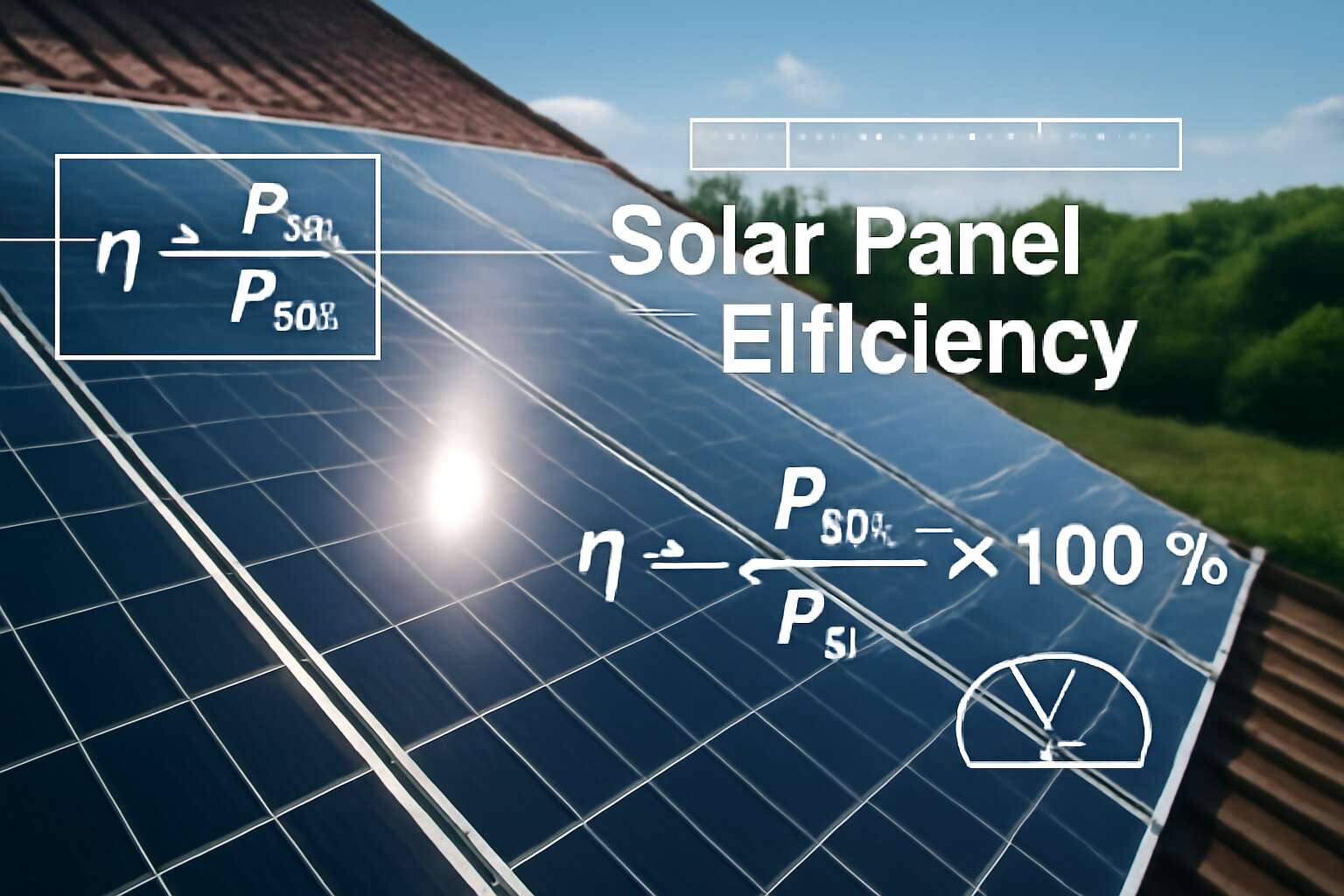 calculation of solar panel efficiency