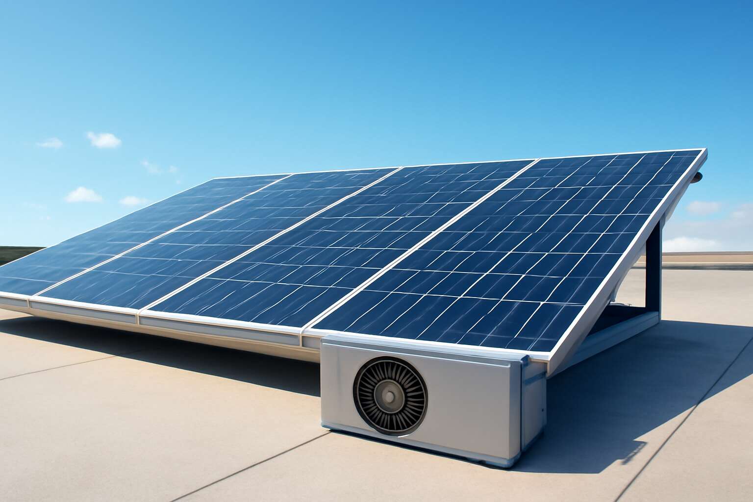 solar panel with fan