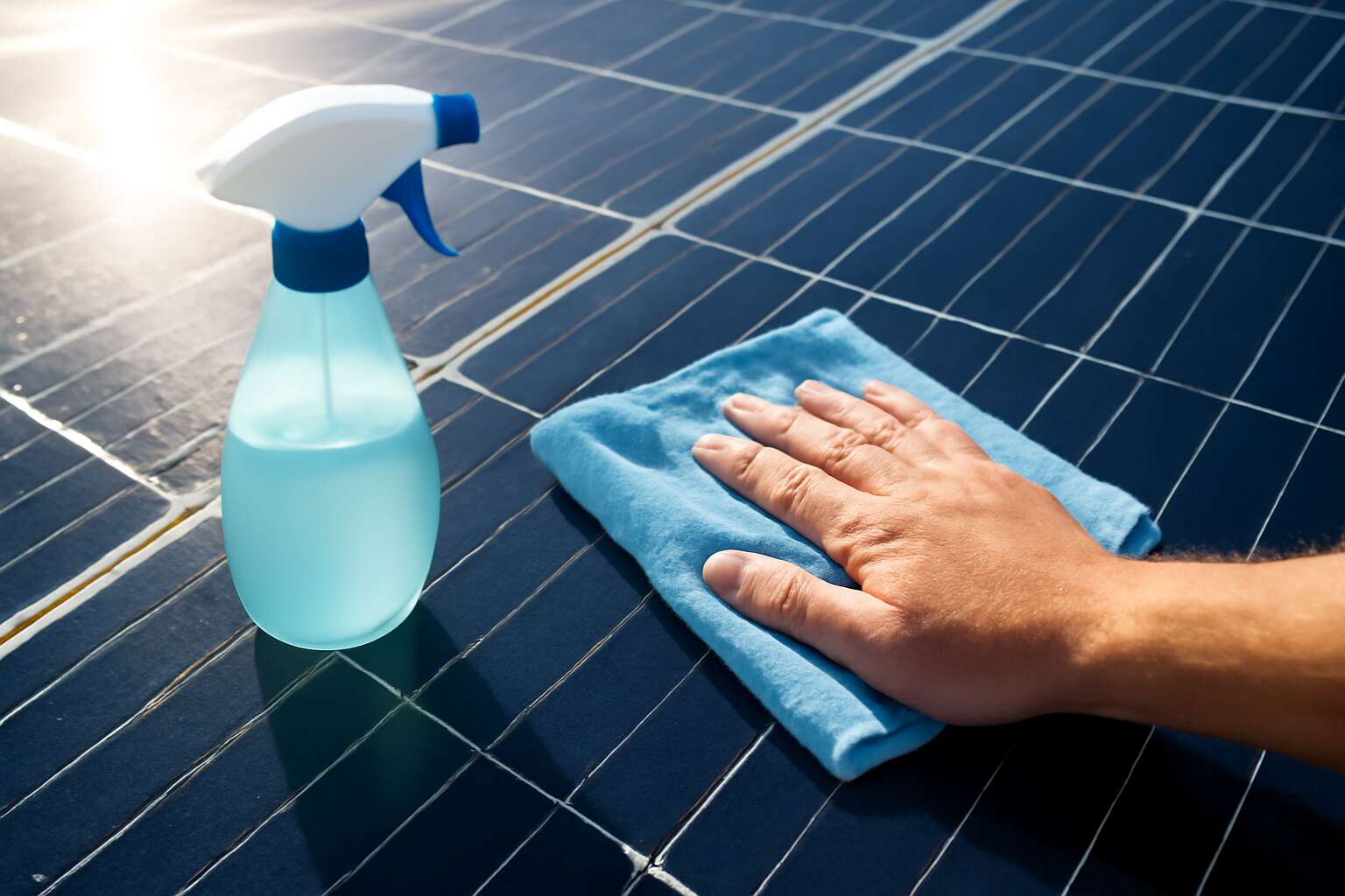 how to clean a solar panel
