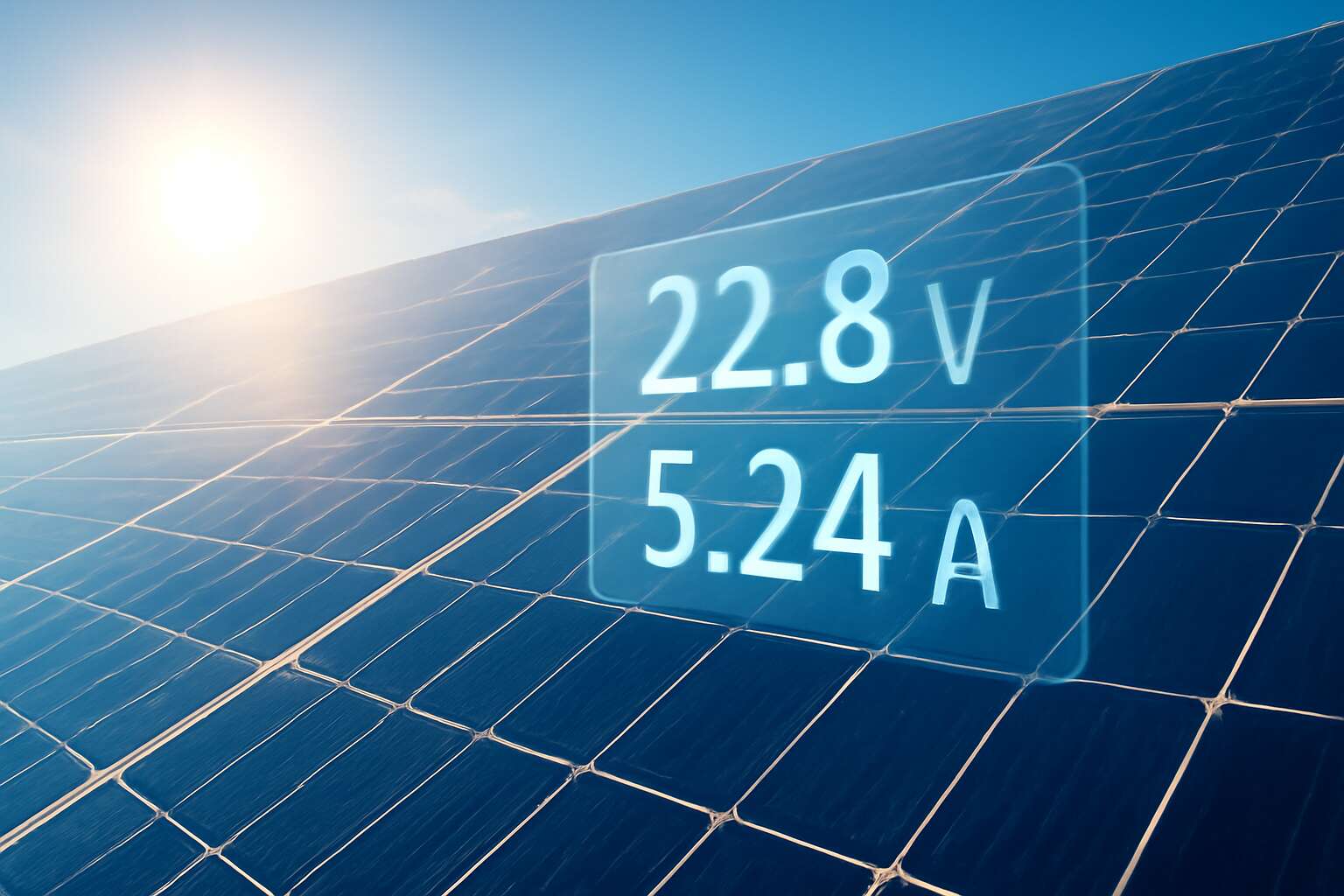 solar panel voltage and current output