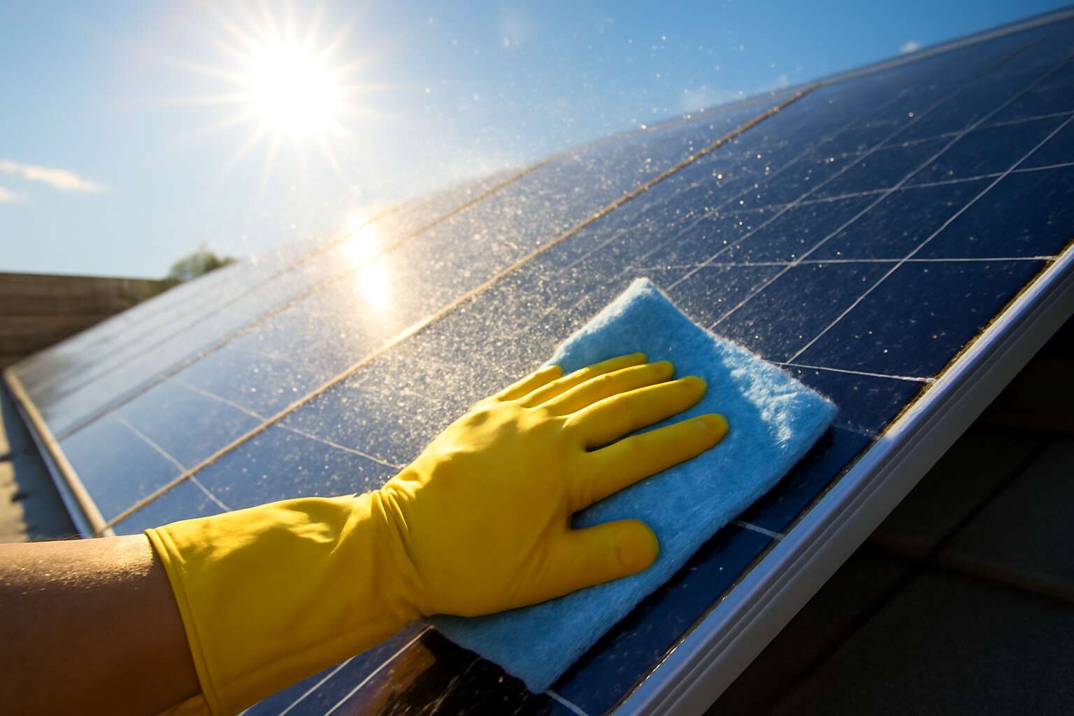 solar panel washing
