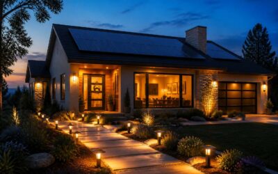 Solar panel light for home, cuts electricity costs and brightens rooms.